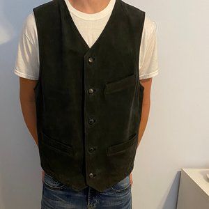 Atlantic International Black Button Up V neck Vest